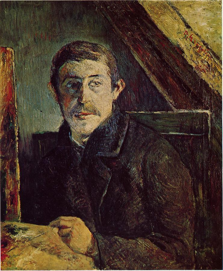 Gauguin at His Easel - Paul Gauguin Painting